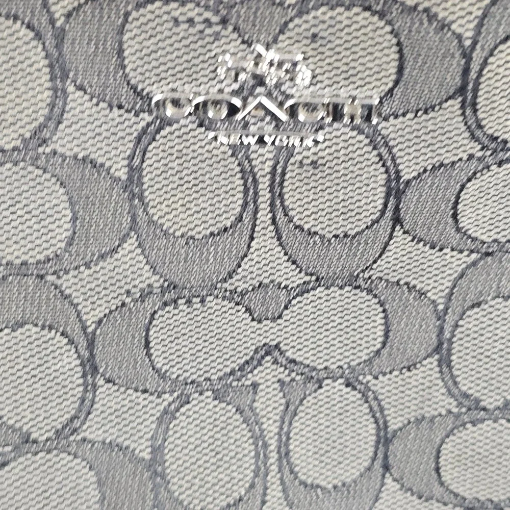 Coach Crossbody Signature Canvas Gray & Black Bag Purse (Wear) F58285